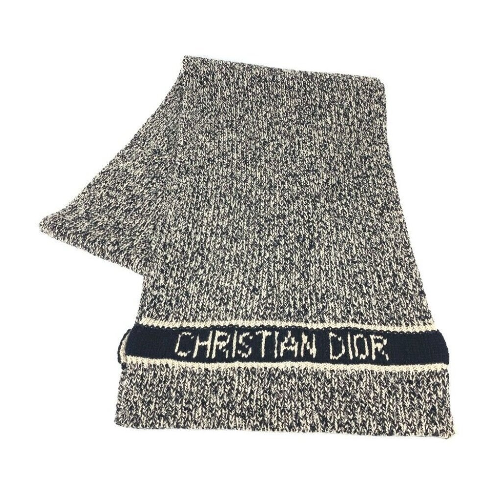 Dior  logo Scarf Wool / Cashmere Black/Beige